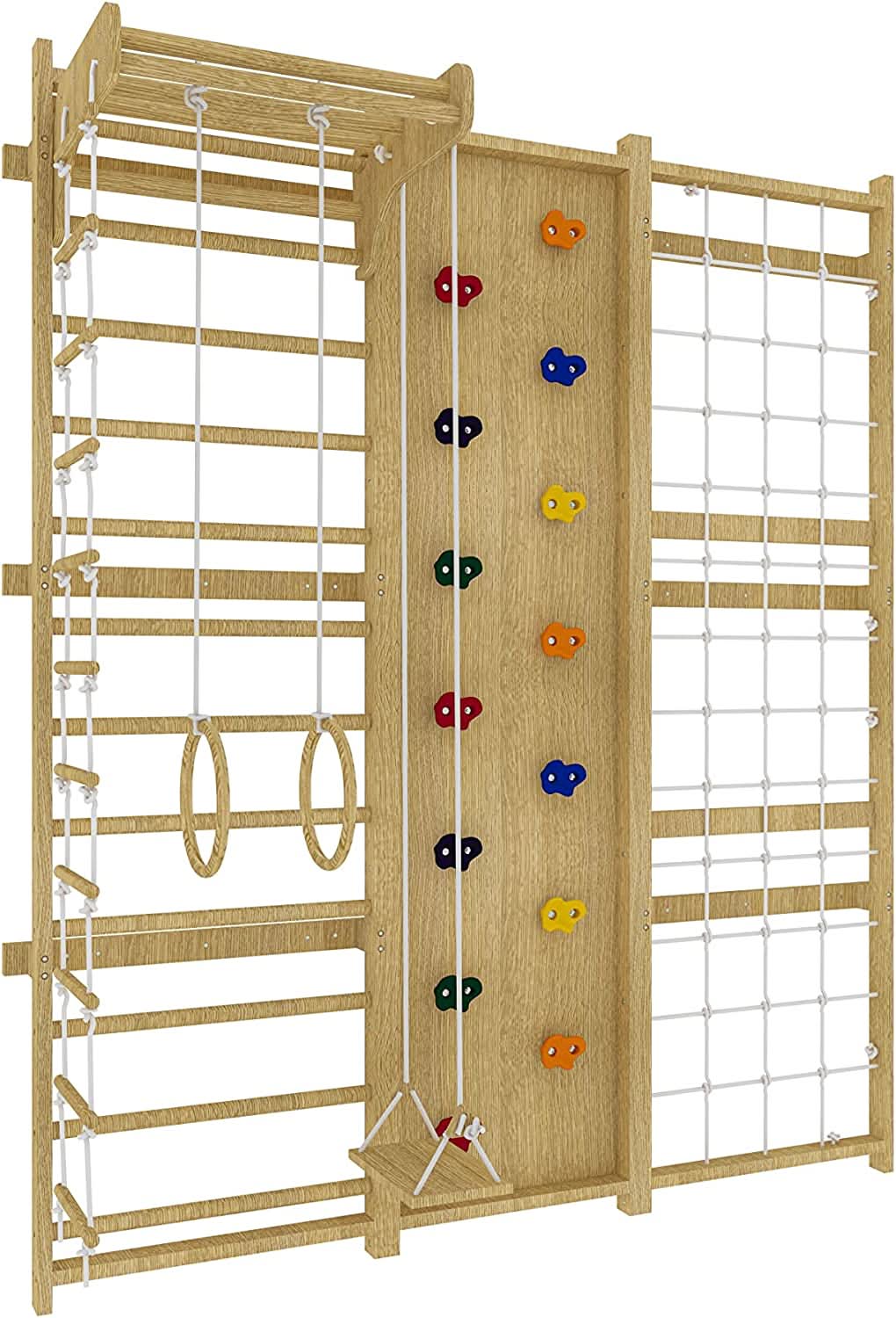Walnut 9-in-1 Swedish Ladder Wall Gym