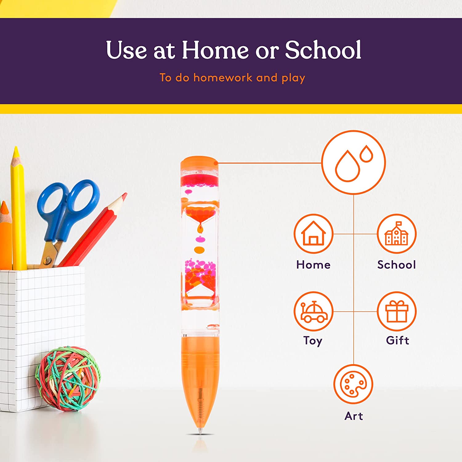 Liquid Motion Pens 6pk Hourglass Timer Pens
