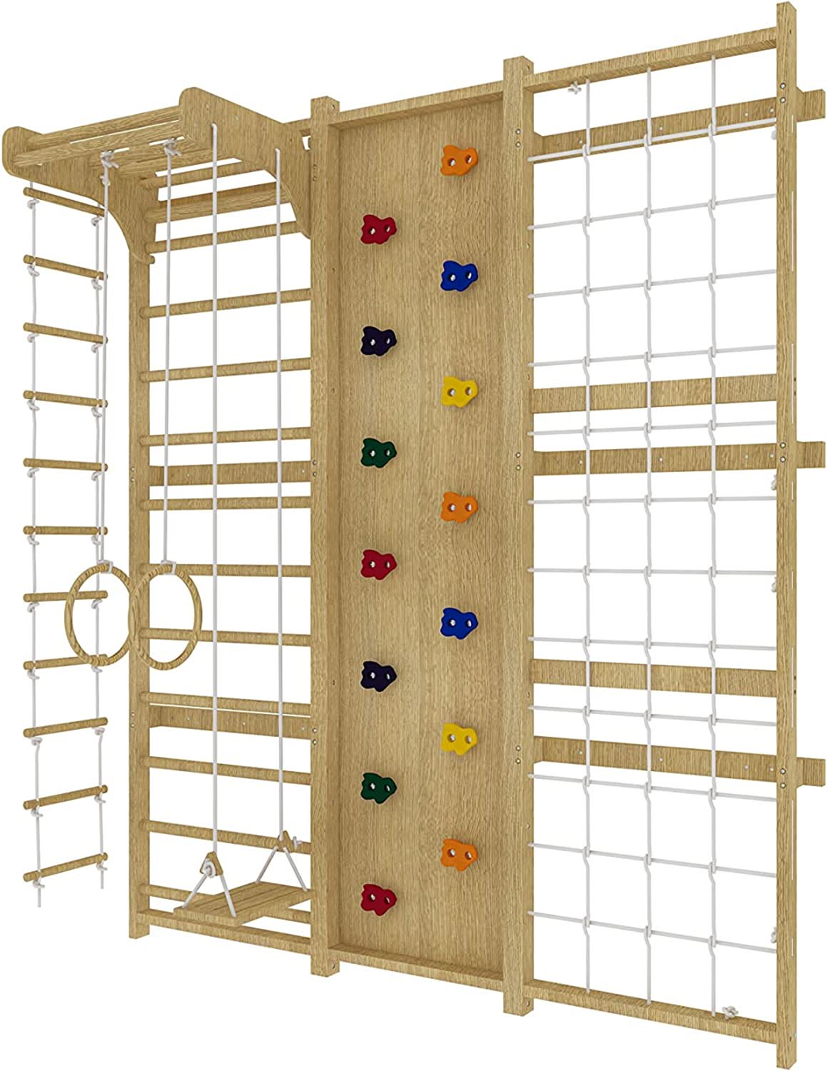 Walnut 9-in-1 Swedish Ladder Wall Gym