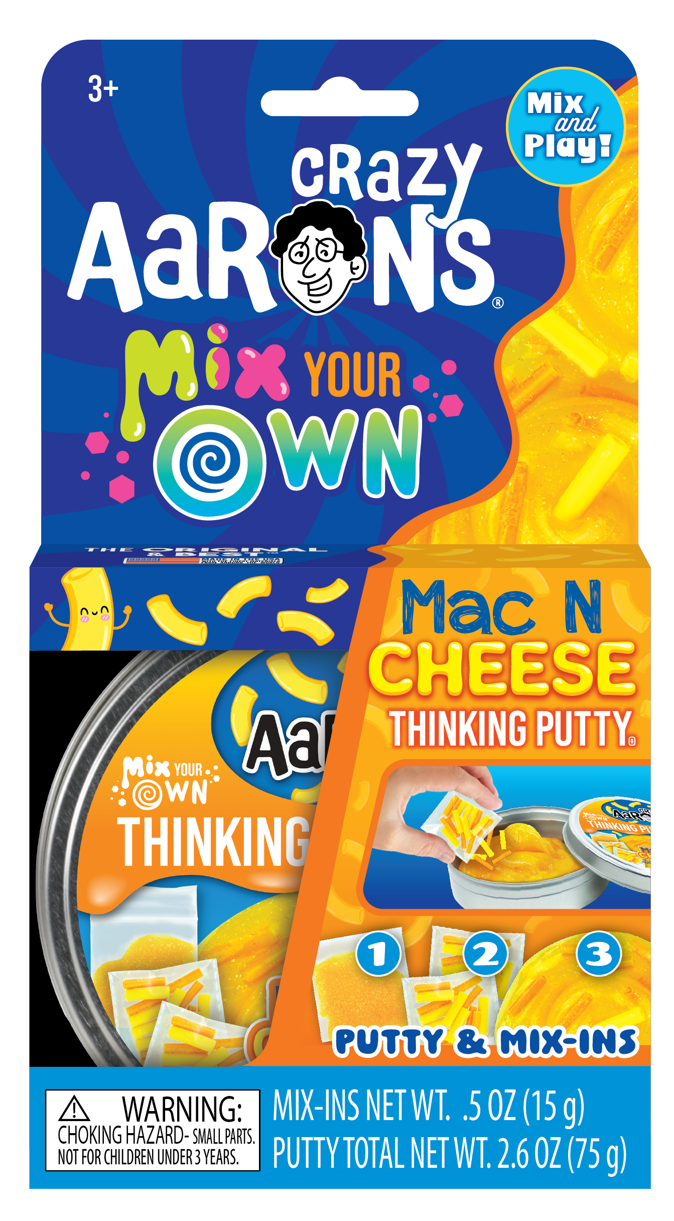 Mac & Cheese - Mix It Full Size 4" Thinking Putty Tin