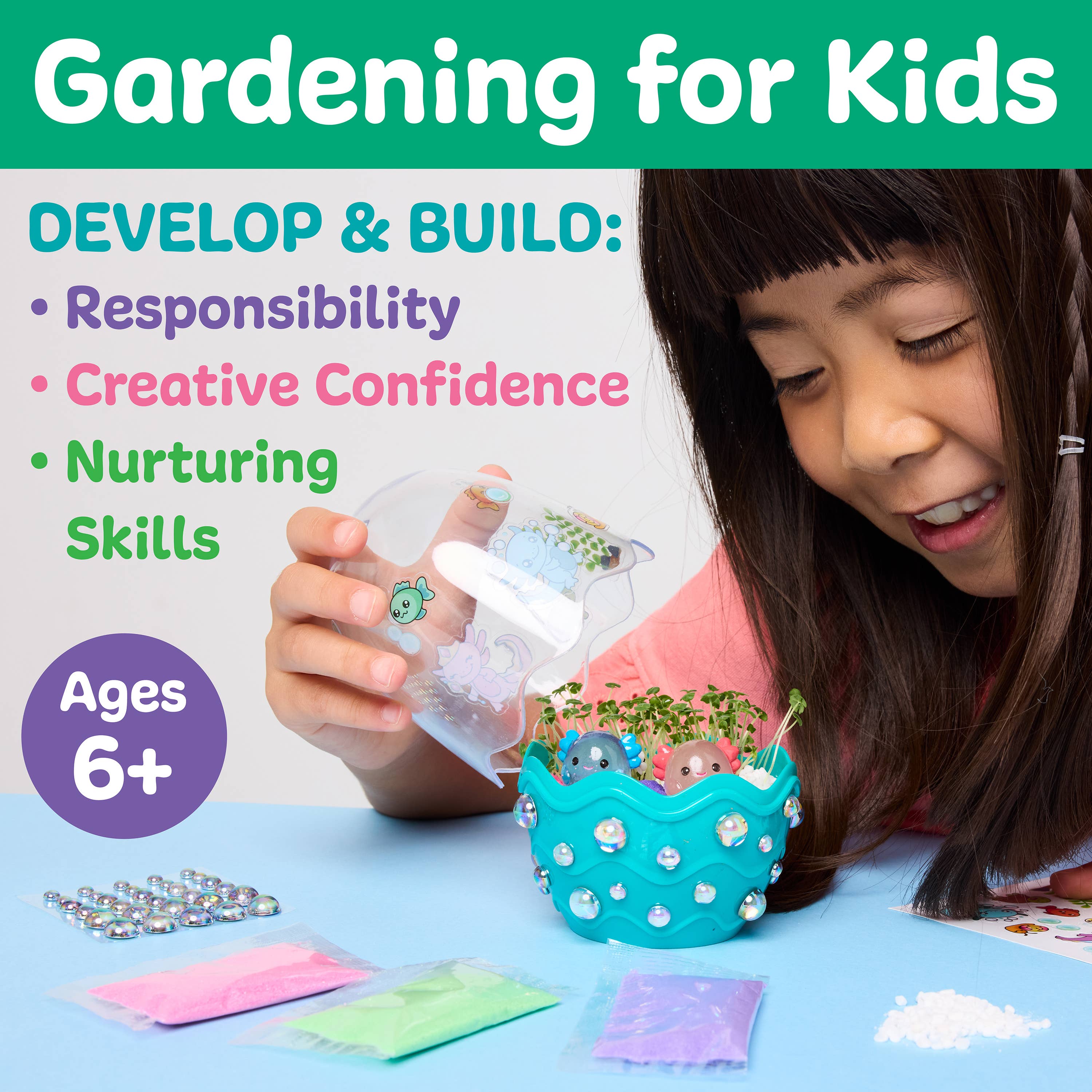 Grow a Mini Garden - Axolotl - DIY Craft Kit for Kids