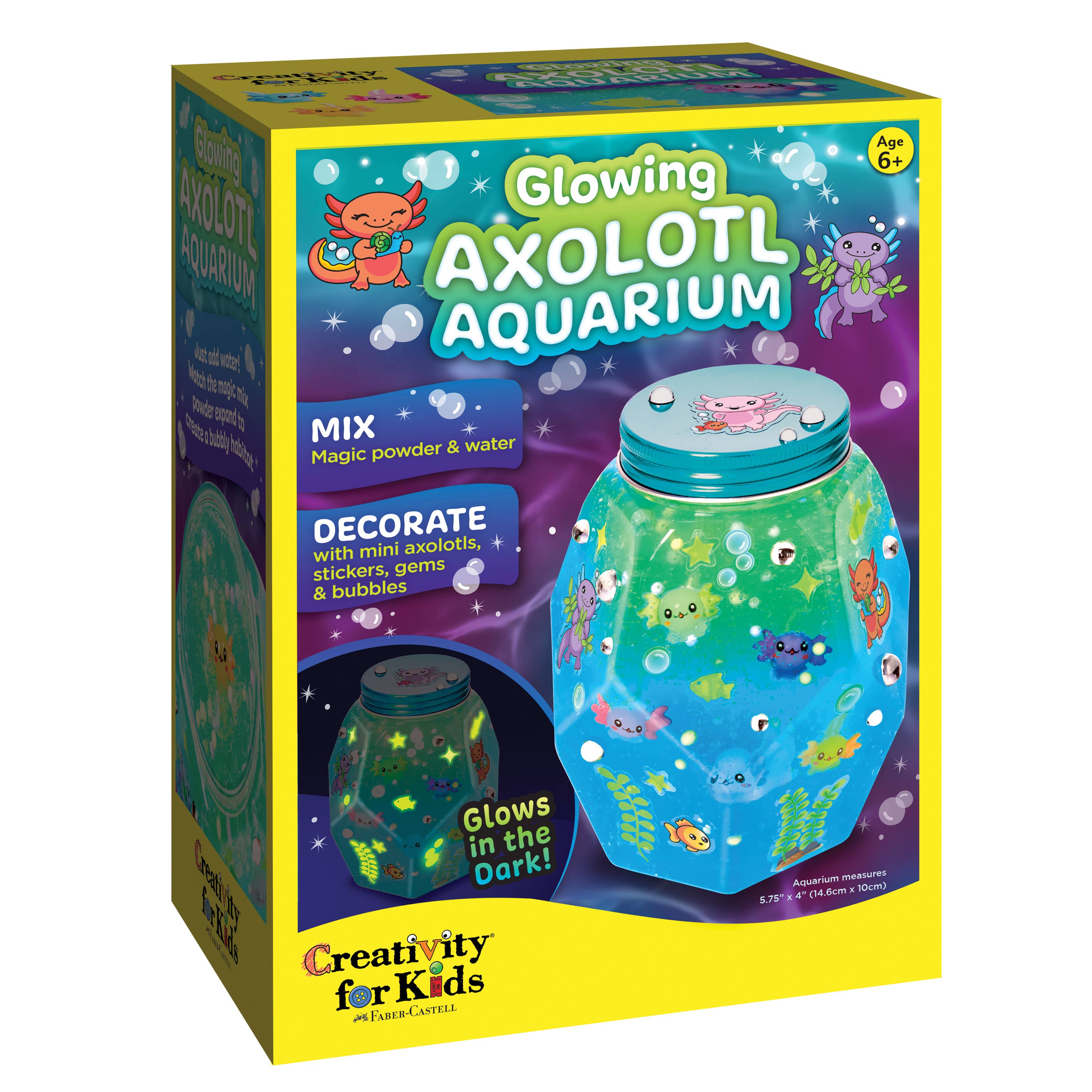 Make an Axolotl Glowing Aquarium Craft for Kids