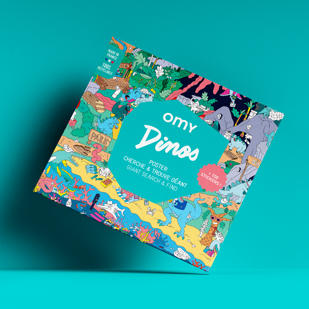 Giant Seek and Find Dino Sticker Poster