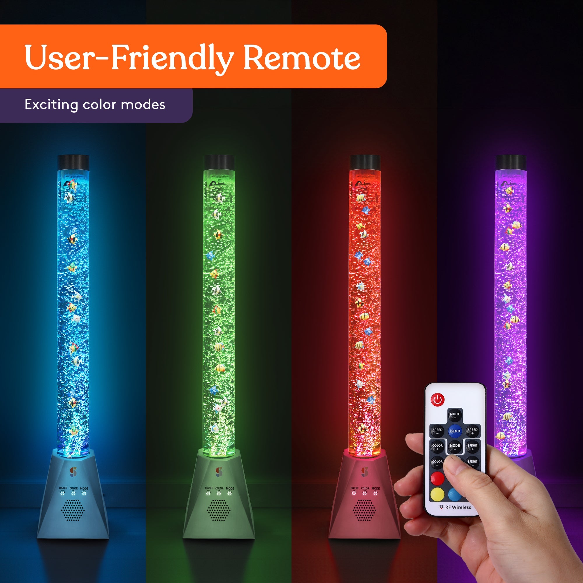 Sensory Bubble Tube Lamp - 4ft Color-Changing LED