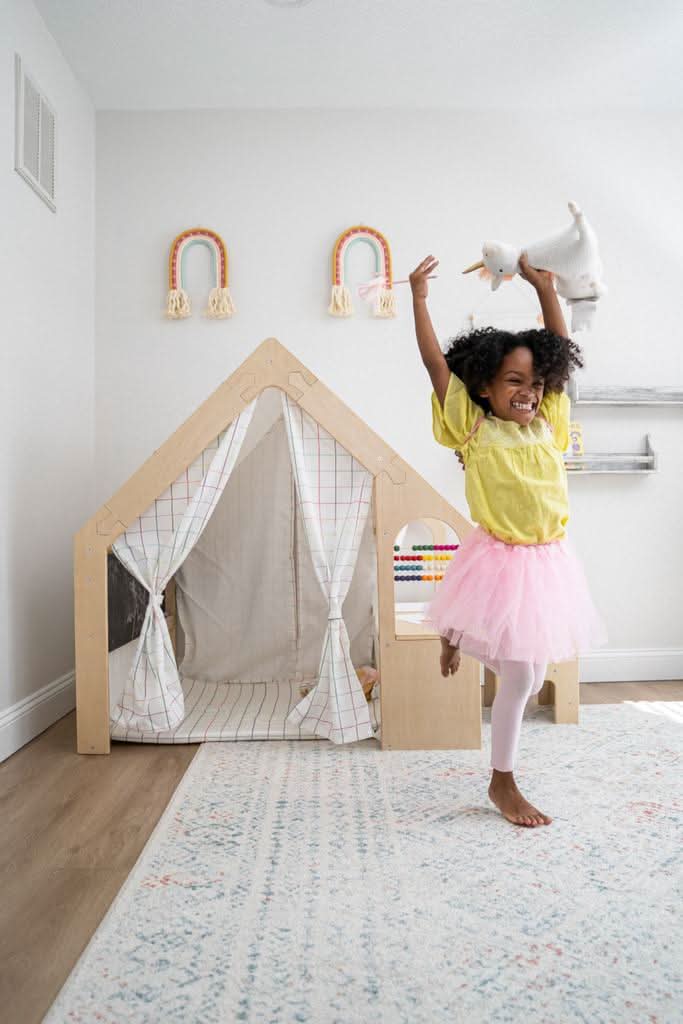Wooden Playhouse Desk and Chair