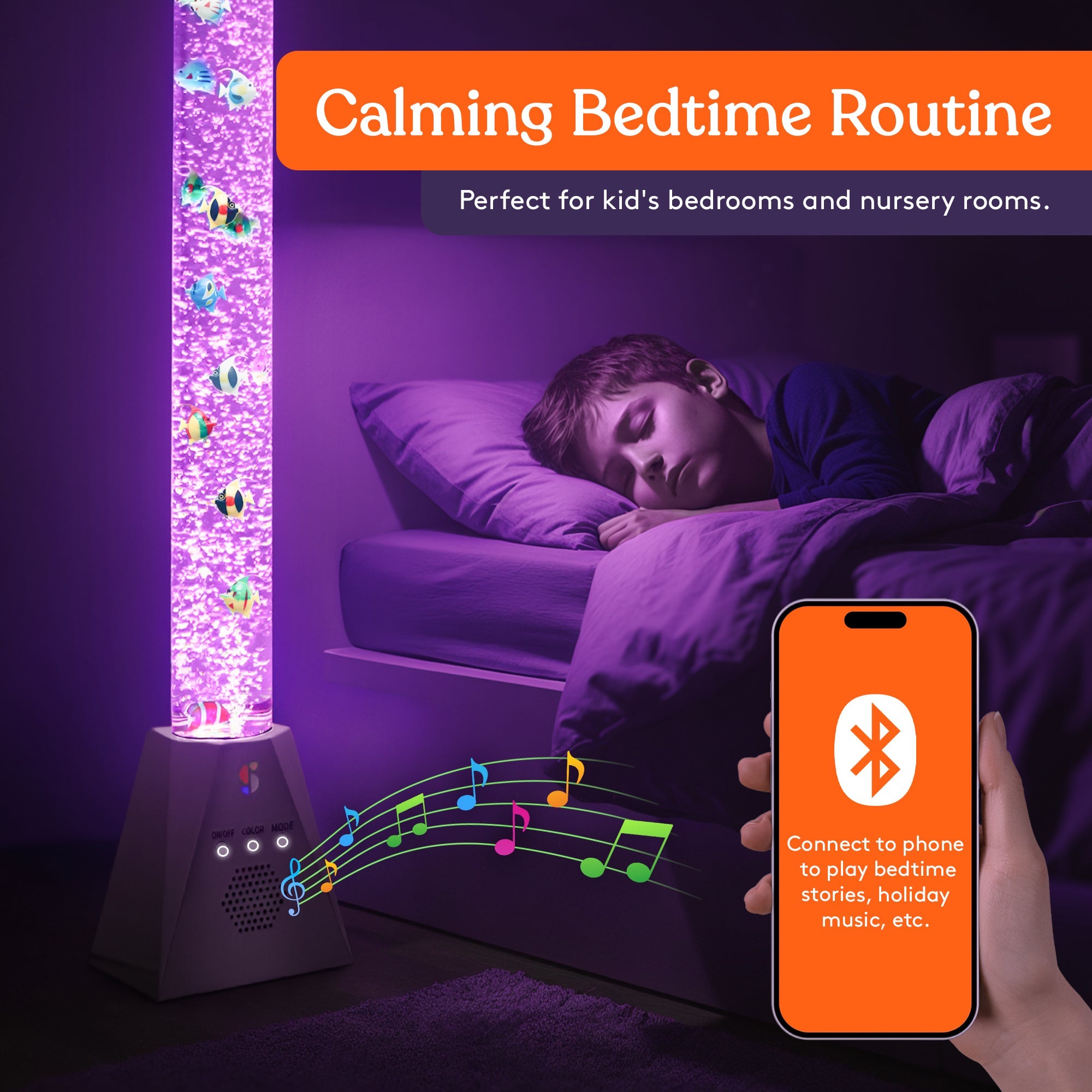 Sensory Bubble Tube Lamp - 4ft Color-Changing LED