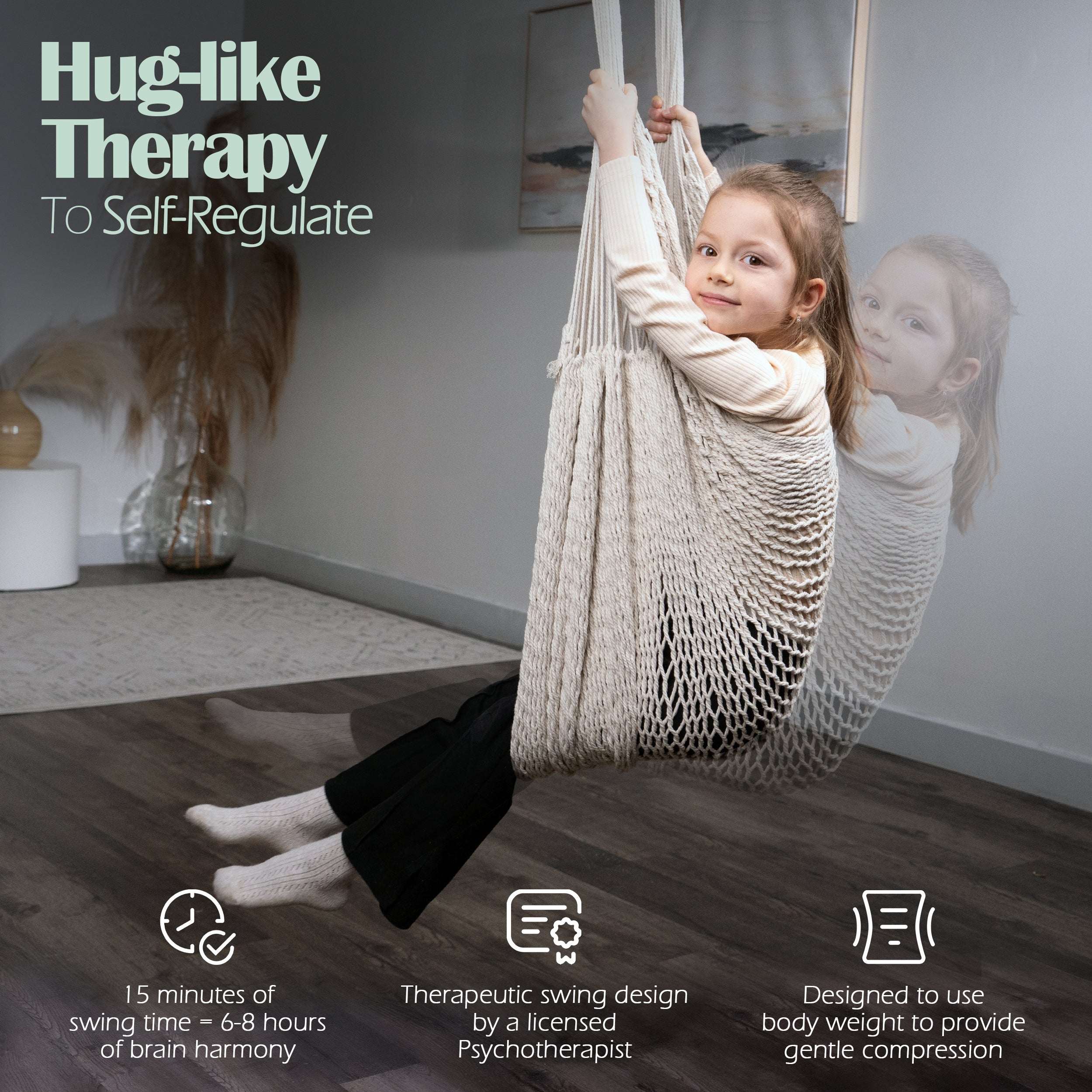 Therapist-Designed Handwoven Cotton Sensory Swing