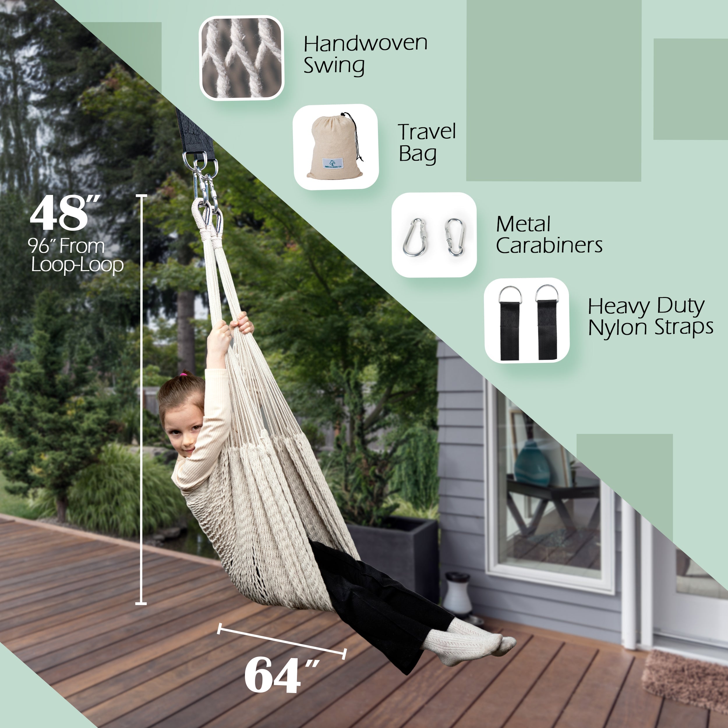 Therapist-Designed Handwoven Cotton Sensory Swing