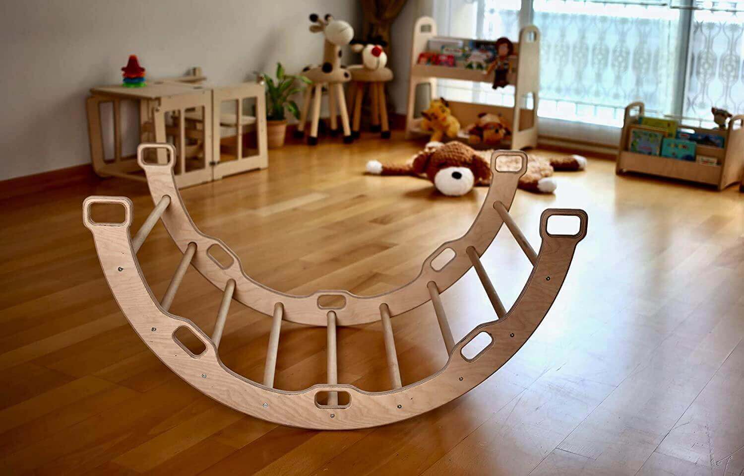 Pikler Arch with Origami Pillow | Montessori Play Set Curriculum