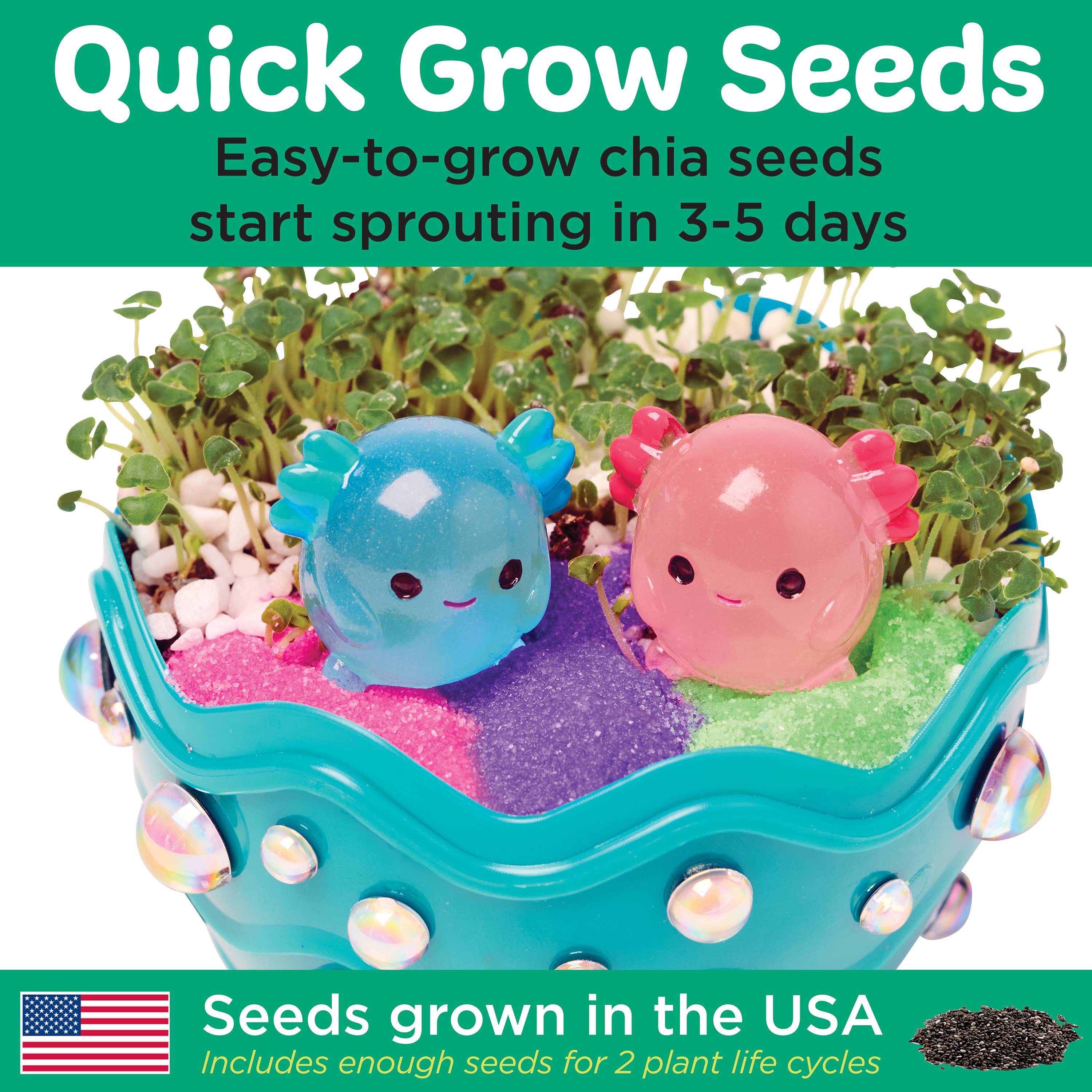 Grow a Mini Garden - Axolotl - DIY Craft Kit for Kids