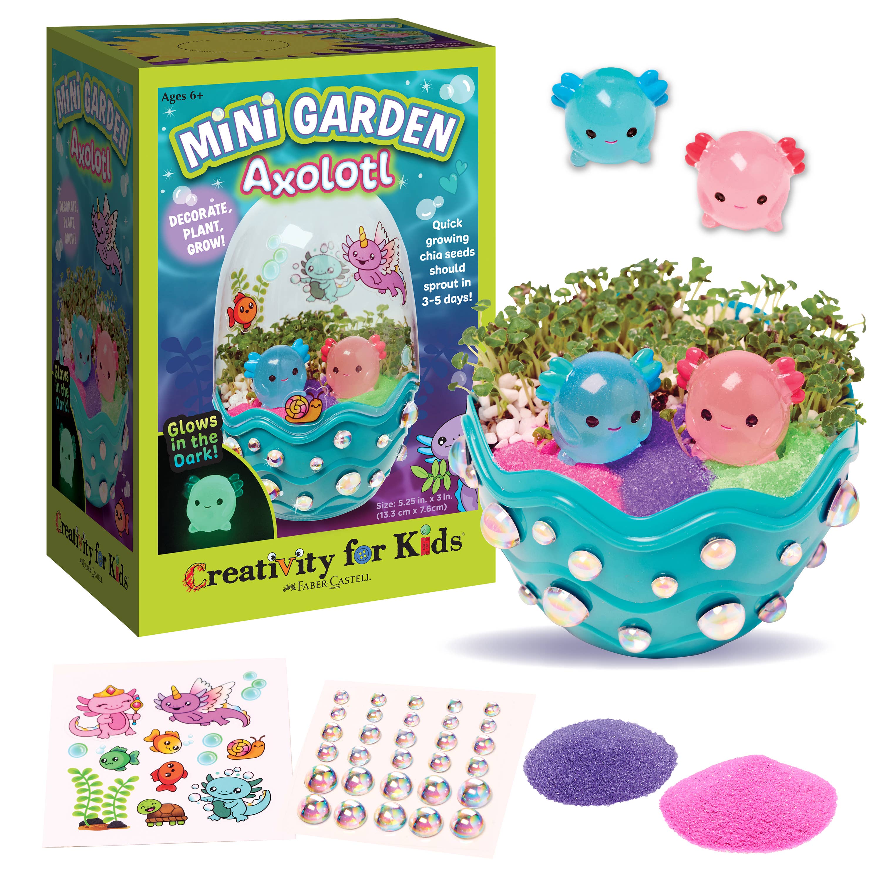 Grow a Mini Garden - Axolotl - DIY Craft Kit for Kids