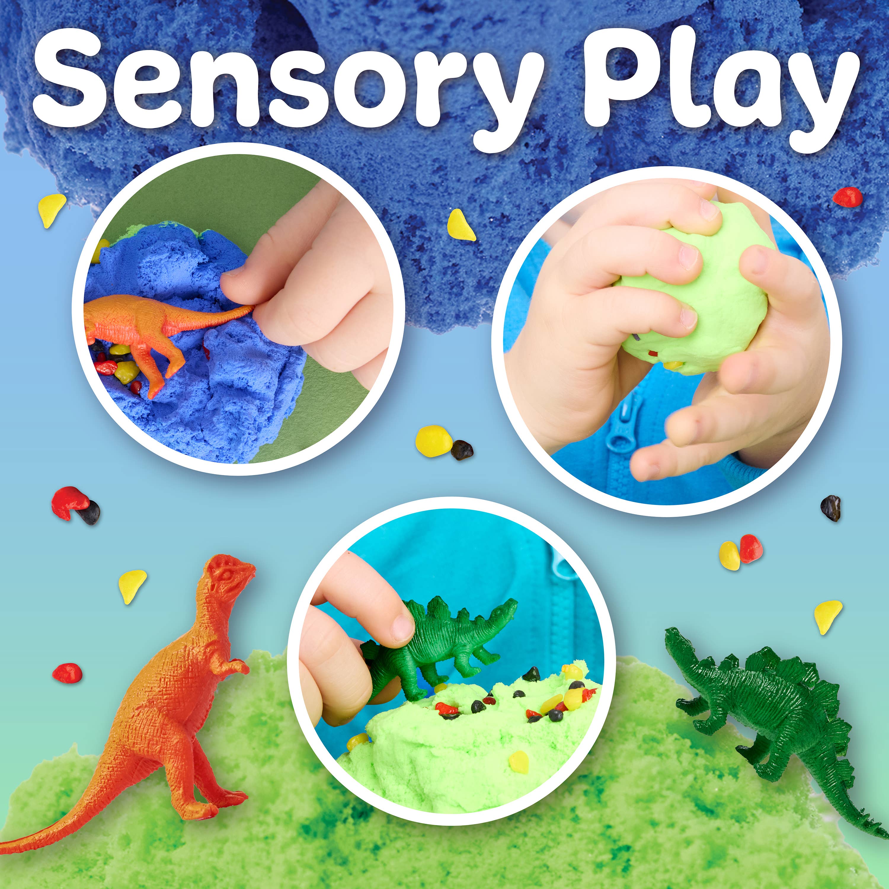 Sensory Mini Play Kit Jar with Cloud Clay: Dinosaur Theme