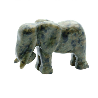 Lion & Elephant Soapstone Carving and Whittling