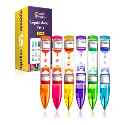 Liquid Motion Pens 6pk Hourglass Timer Pens