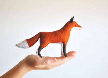 Felt Fox Stuffed Animal DIY Craft Sewing Kit - Unique Gift!