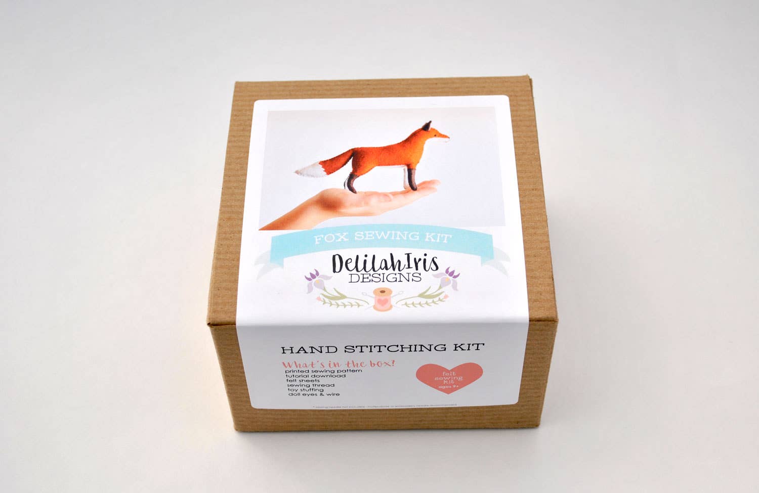 Felt Fox Stuffed Animal DIY Craft Sewing Kit - Unique Gift!