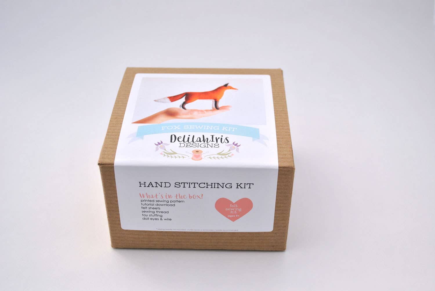 Felt Fox Stuffed Animal DIY Craft Sewing Kit - Unique Gift!