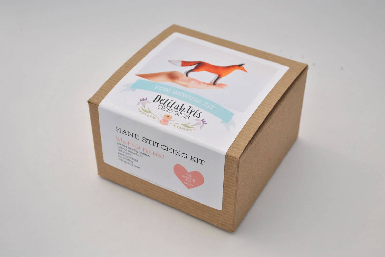 Felt Fox Stuffed Animal DIY Craft Sewing Kit - Unique Gift!