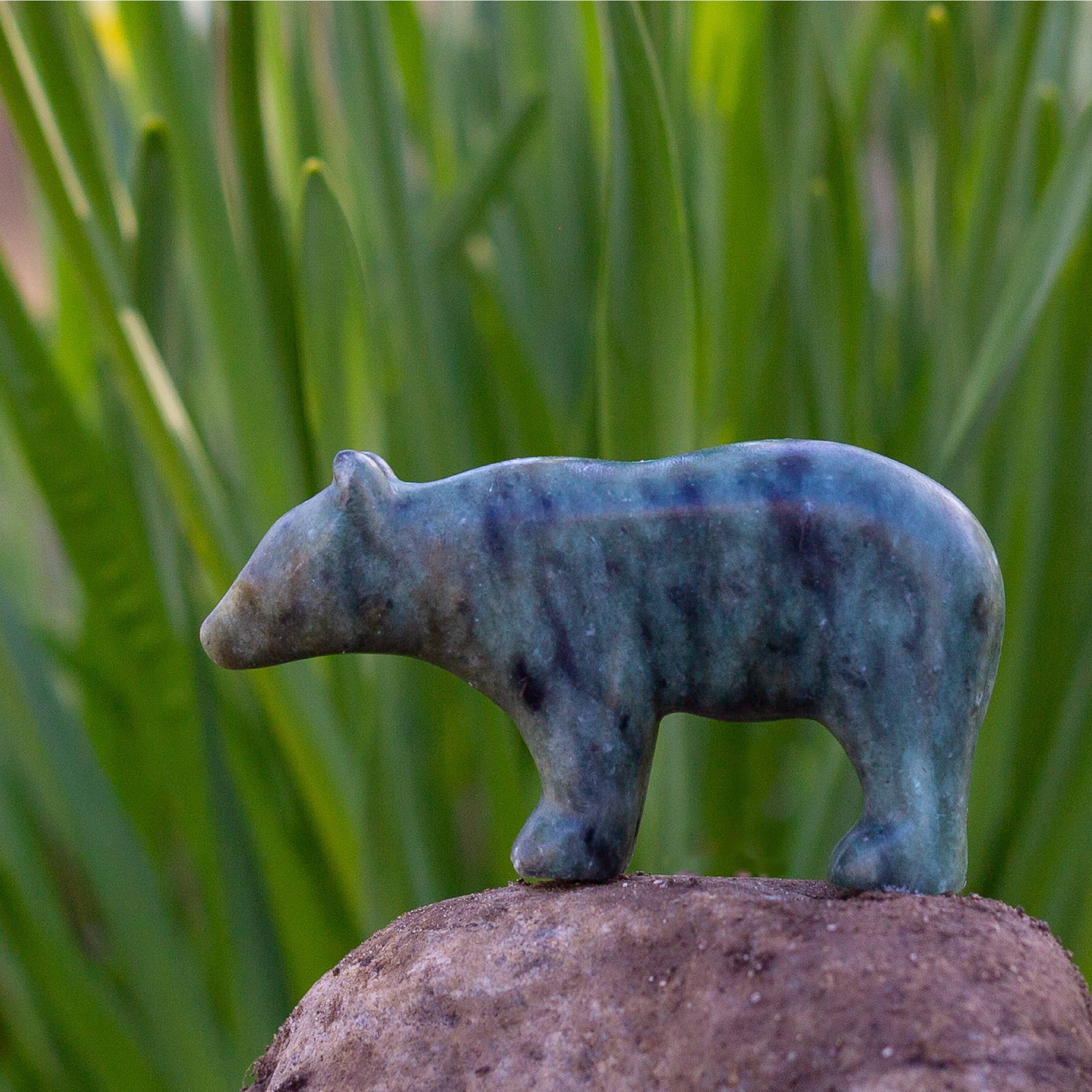 Bear & Wolf Soapstone Carving and Whittling