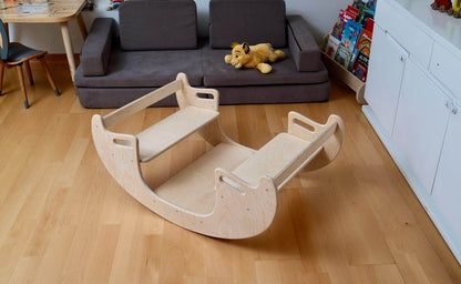 2-in-1 Montessori Wooden Seesaw Table Set