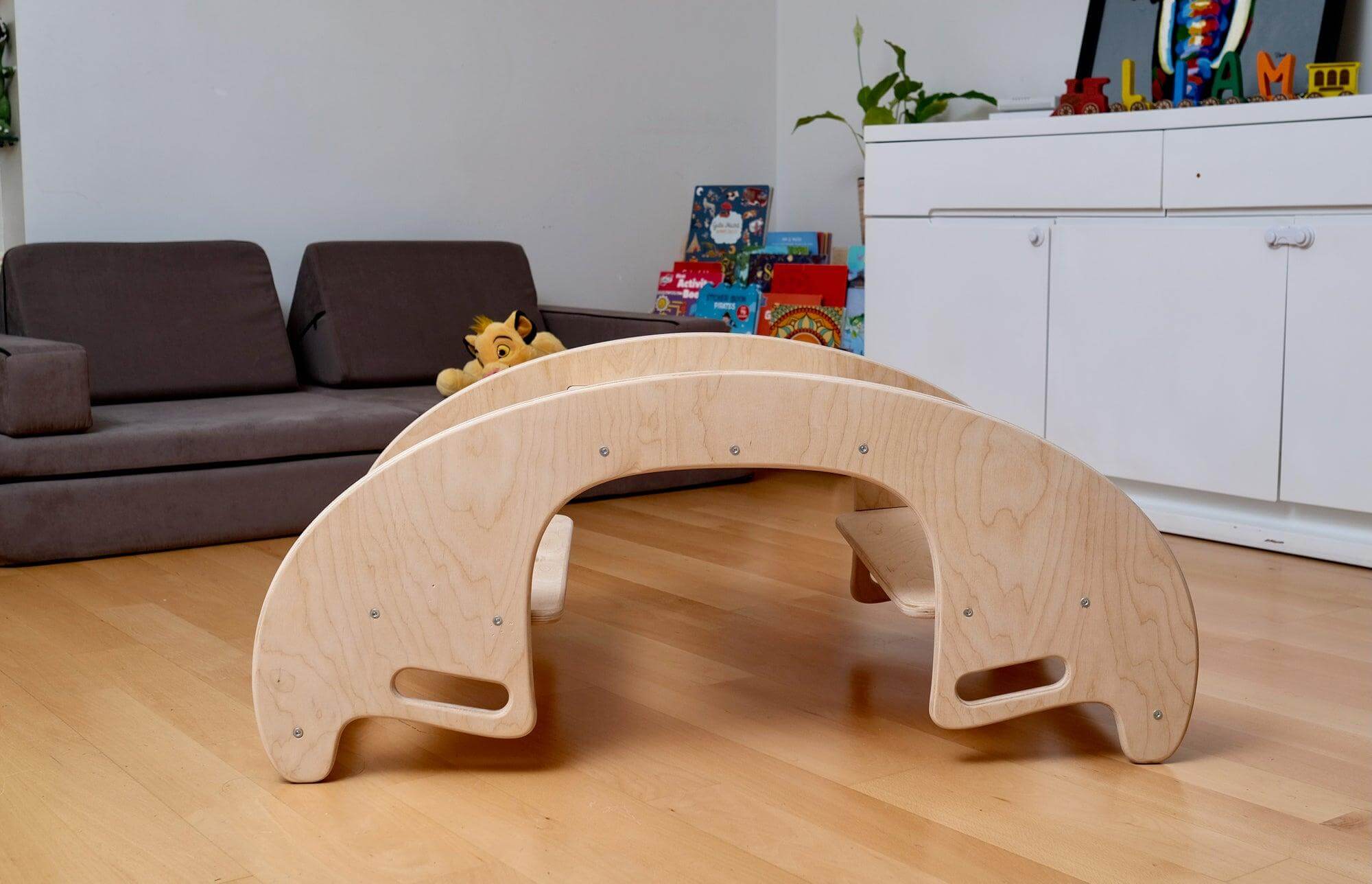 2-in-1 Montessori Wooden Seesaw Table Set
