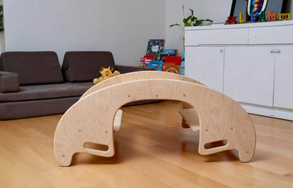 2-in-1 Montessori Wooden Seesaw Table Set