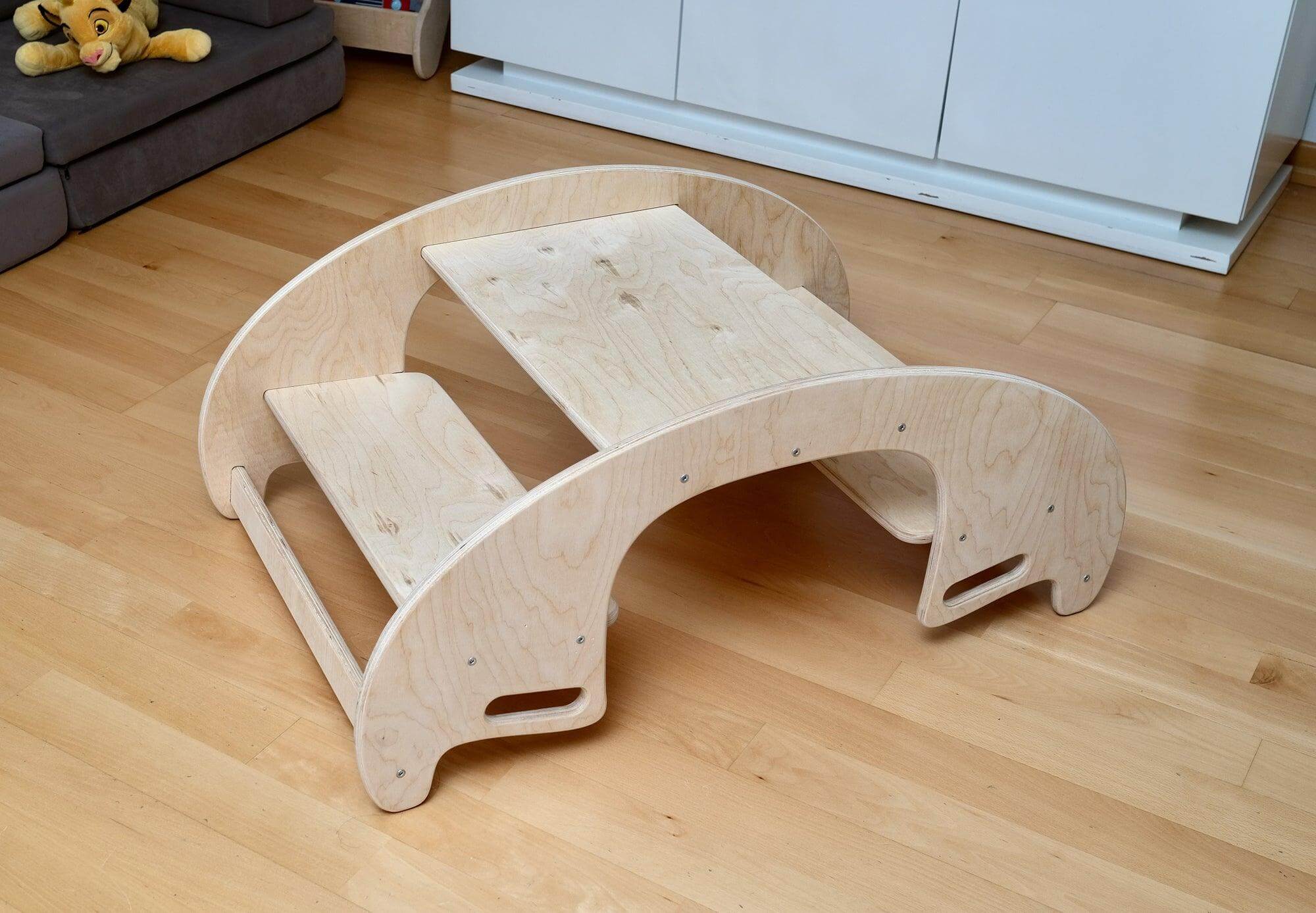 2-in-1 Montessori Wooden Seesaw Table Set