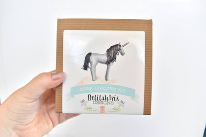 DIY Felt Sewing Craft Kit - Dark Unicorn