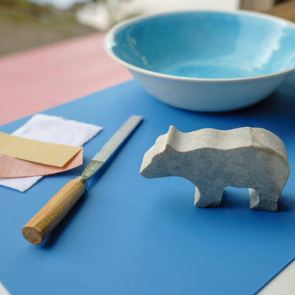 Bear & Wolf Soapstone Carving and Whittling