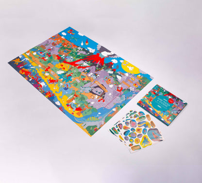 Giant Seek and Find Dino Sticker Poster