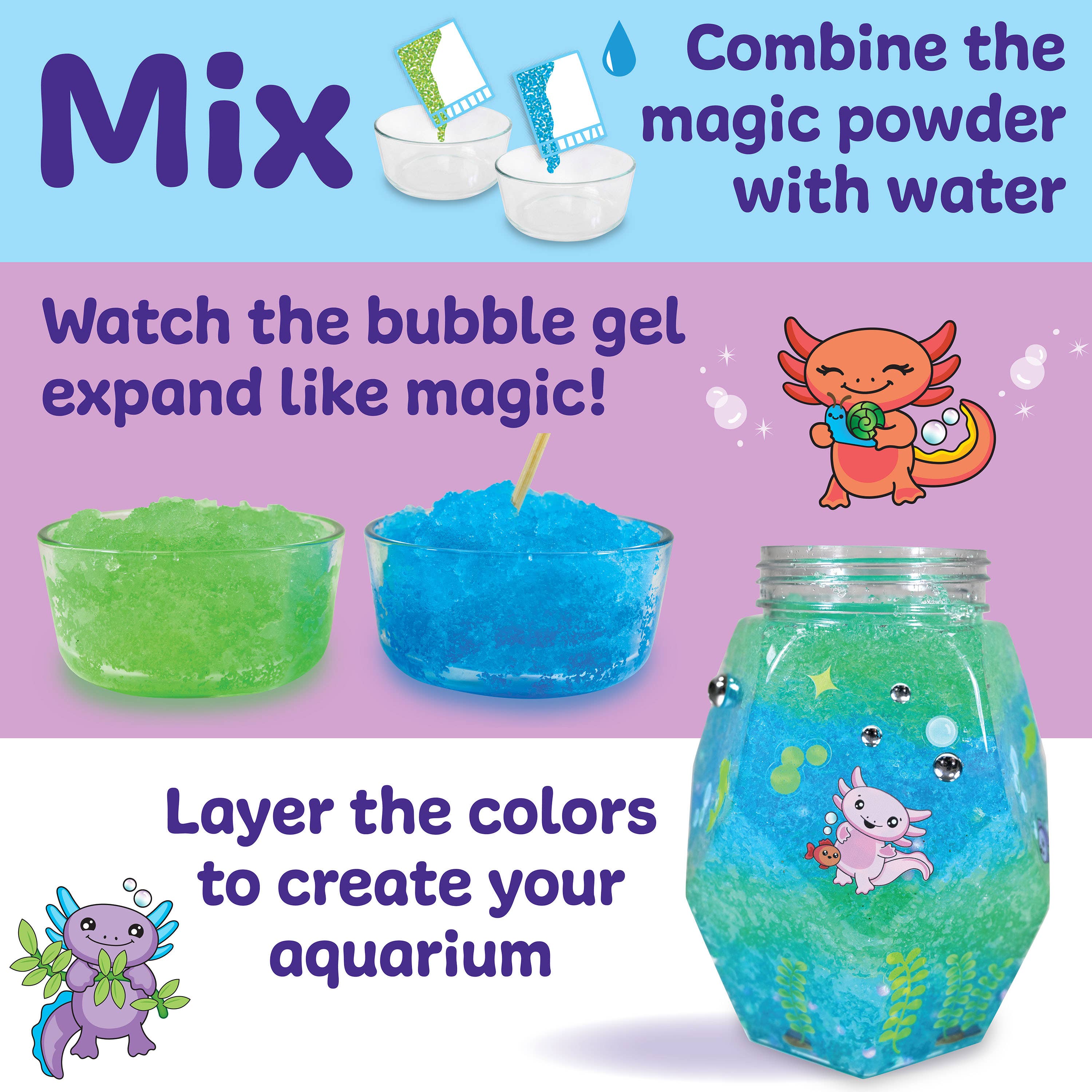 Make an Axolotl Glowing Aquarium Craft for Kids