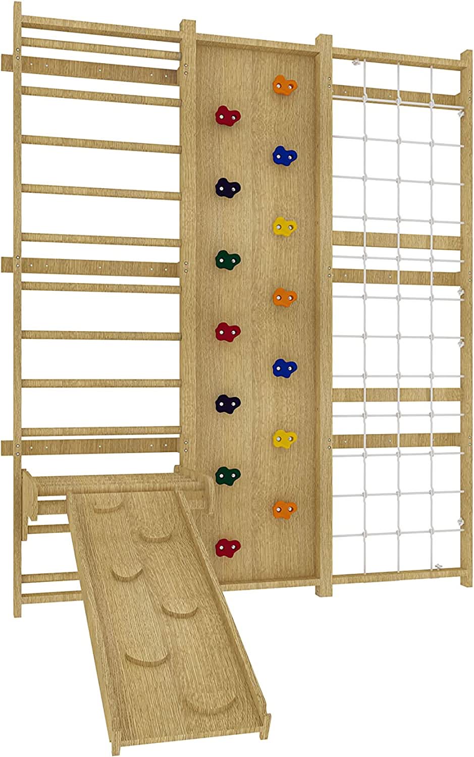 Walnut 9-in-1 Swedish Ladder Wall Gym