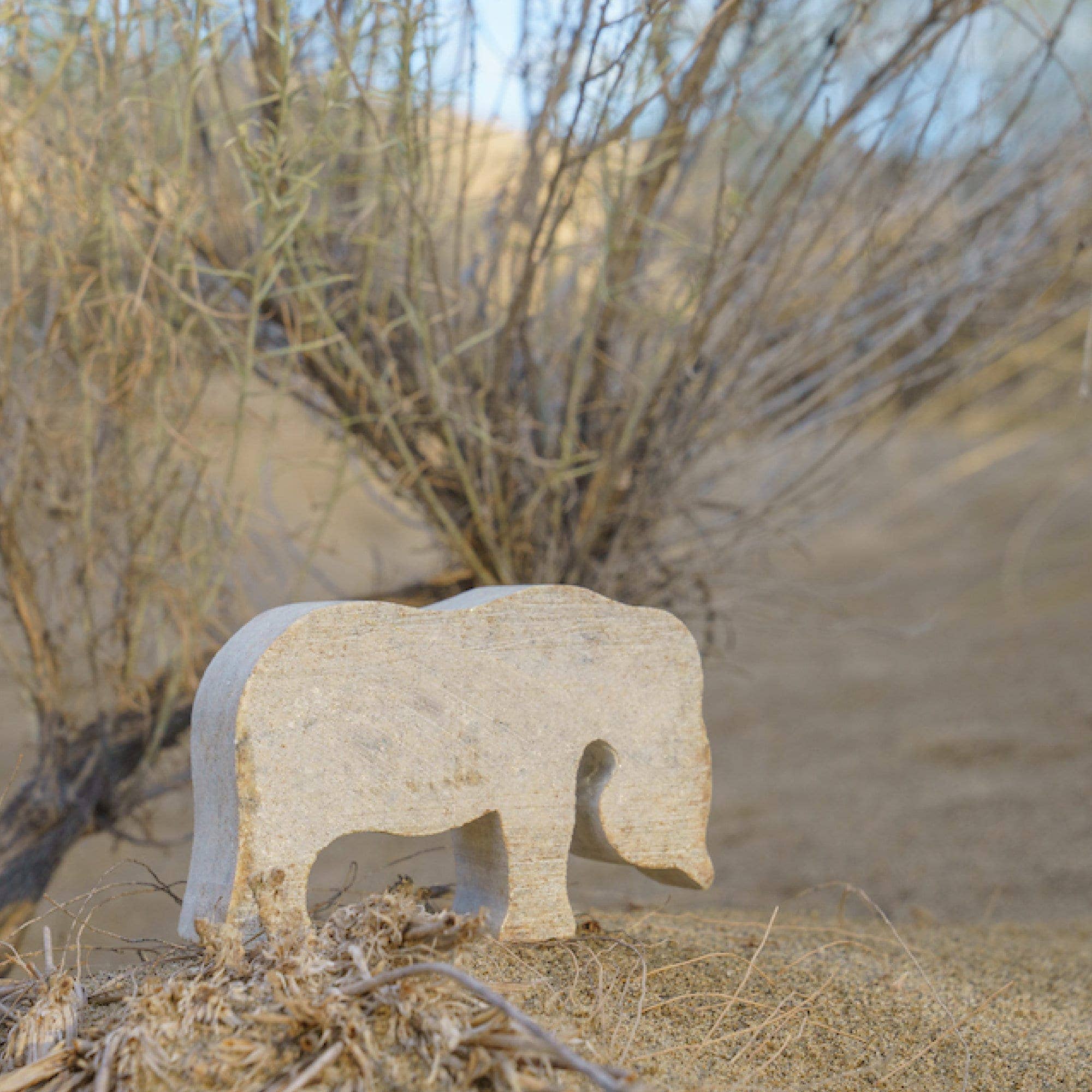 Lion & Elephant Soapstone Carving and Whittling