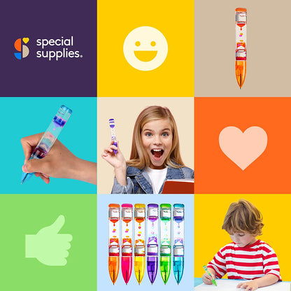 Liquid Motion Pens 6pk Hourglass Timer Pens