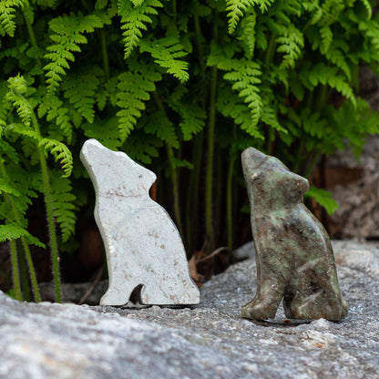 Bear & Wolf Soapstone Carving and Whittling