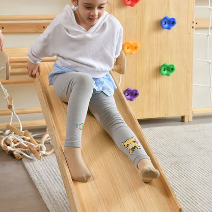 Walnut 9-in-1 Swedish Ladder Wall Gym