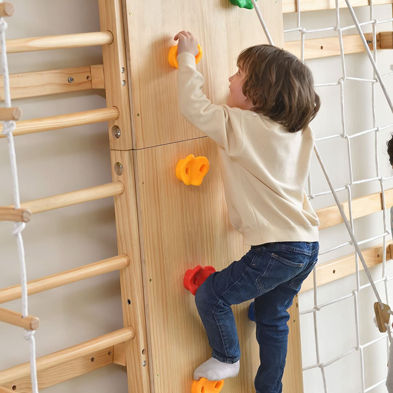 Walnut 9-in-1 Swedish Ladder Wall Gym