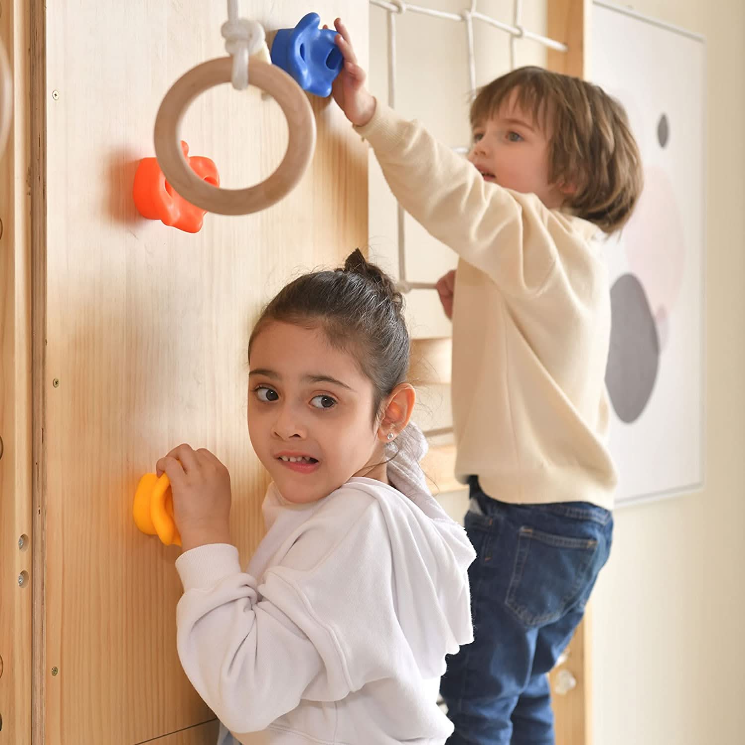 Walnut 9-in-1 Swedish Ladder Wall Gym