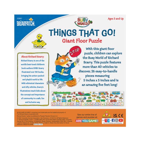 Richard Scarry Things That Go Floor Puzzle