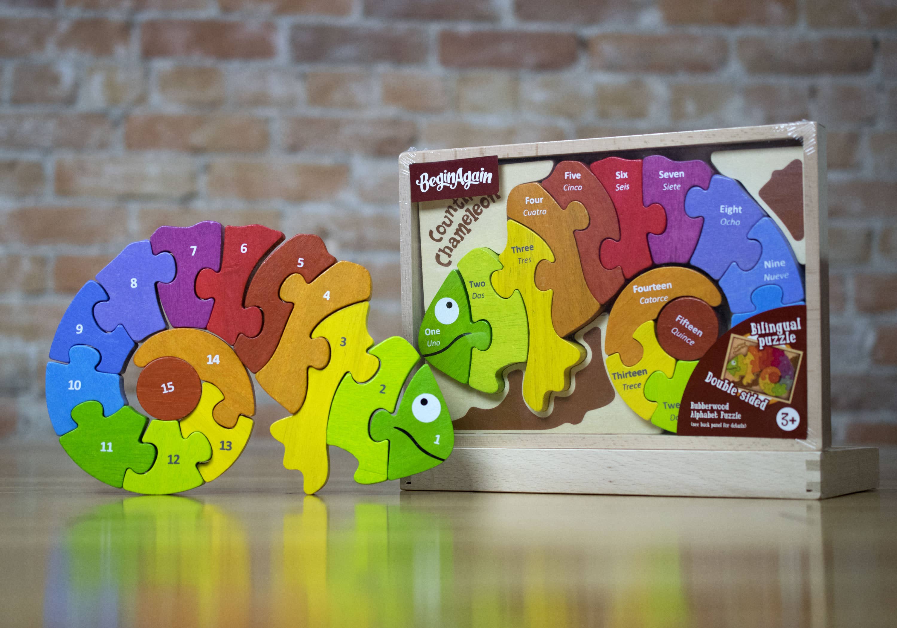 Counting Chameleon Puzzle - Bilingual!