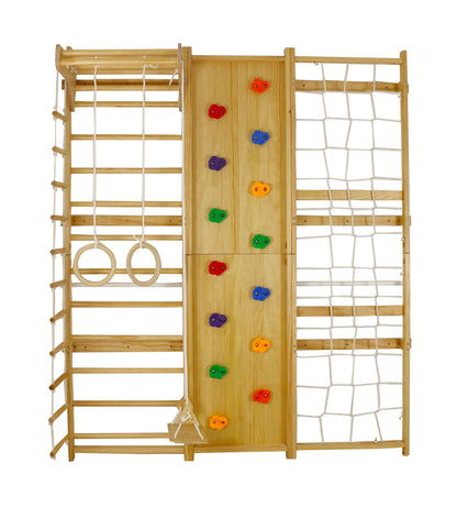 Walnut 9-in-1 Swedish Ladder Wall Gym