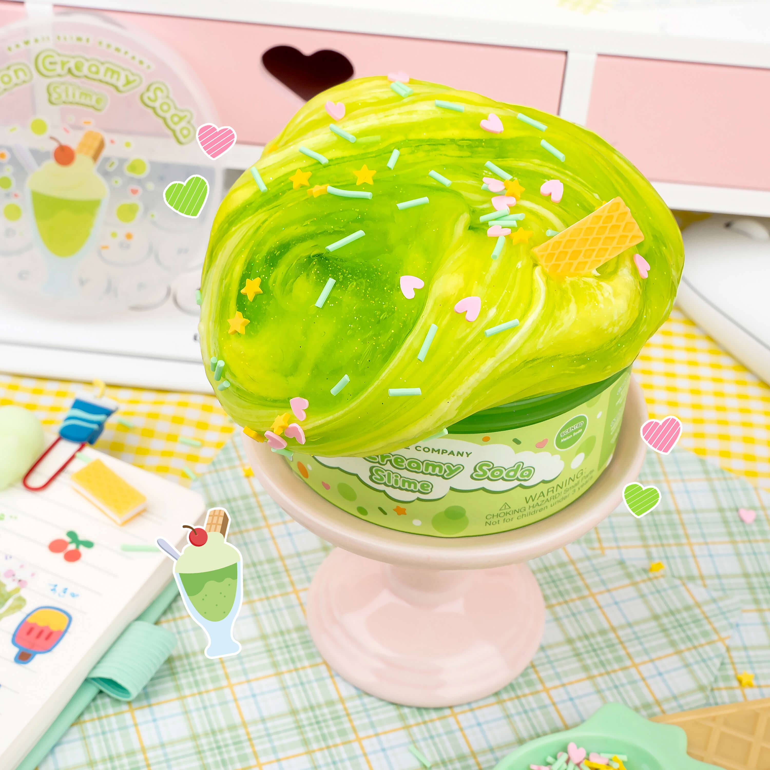 Melon Creamy Soda Slime