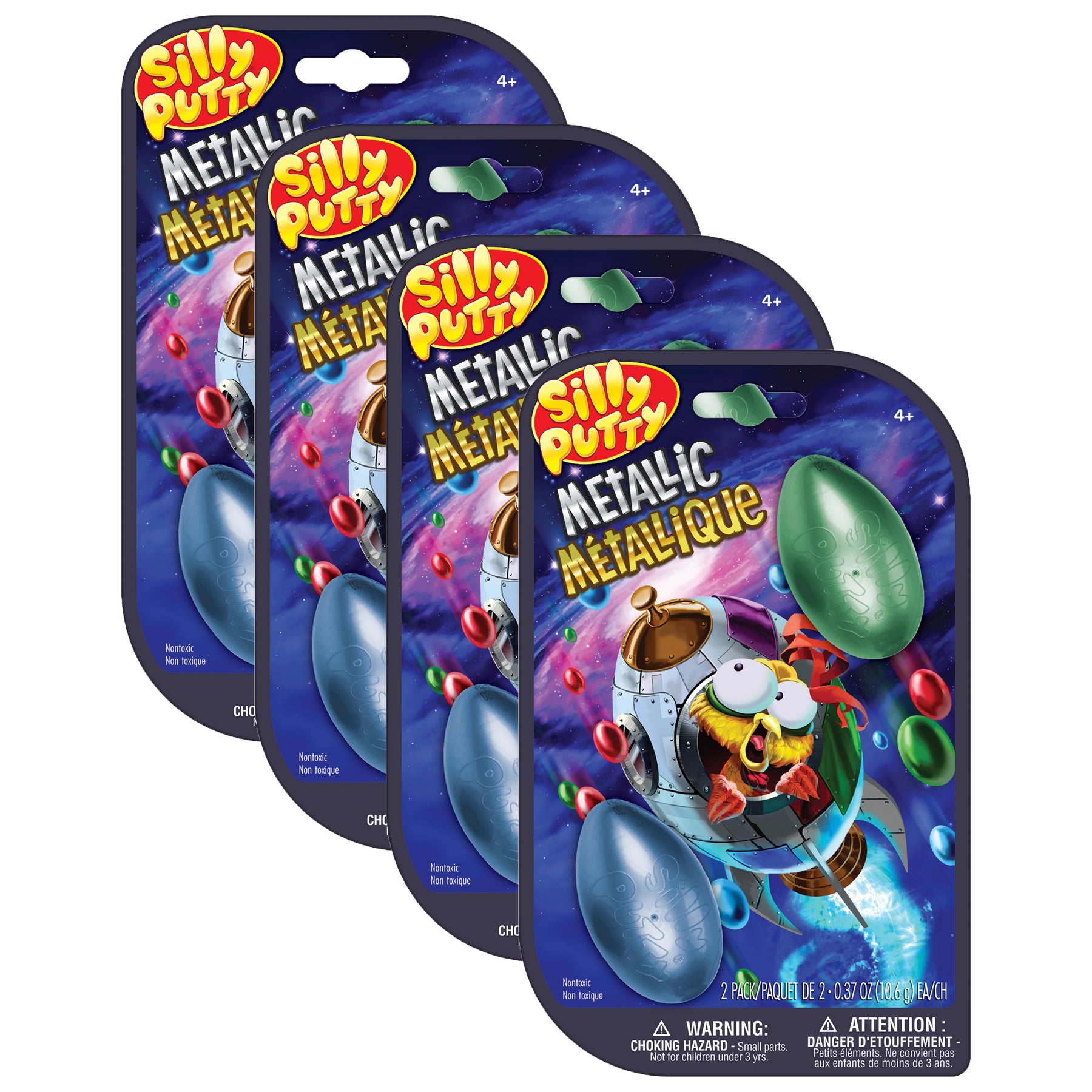 Silly Putty Metallic Eggs 4pk