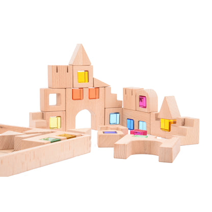 Wooden Building Gem Blocks