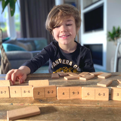 Mathomino + and - up to 20 Wooden Math Game