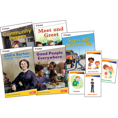 iCivics Grade K: Community & Social Awareness 5-Book Set + Game Cards