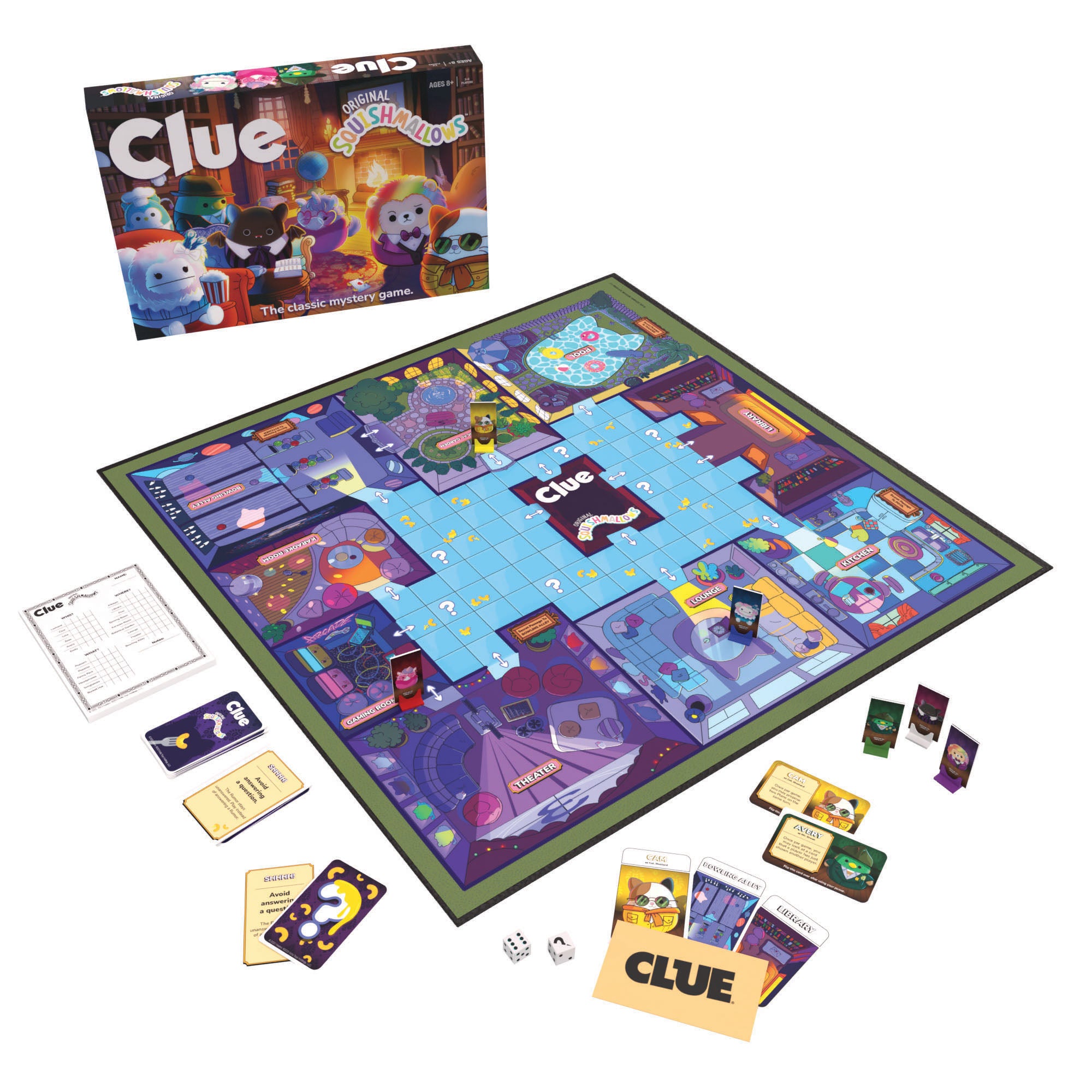 CLUE® Mystery Board Game: Squishmallows