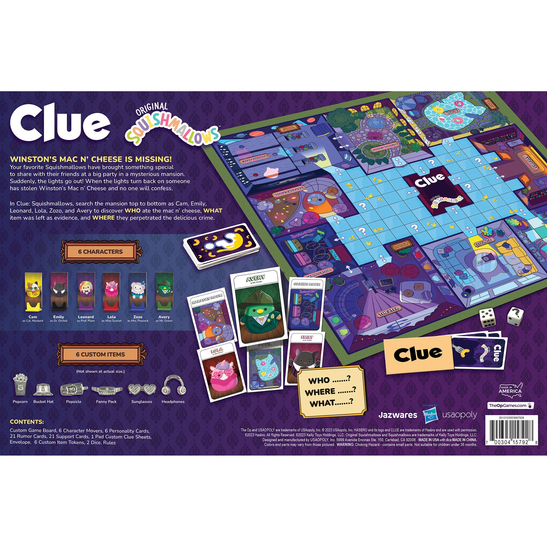 CLUE® Mystery Board Game: Squishmallows