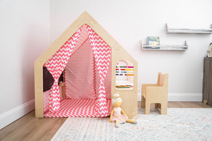 Wooden Playhouse Desk and Chair