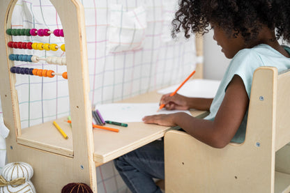 Wooden Playhouse Desk and Chair